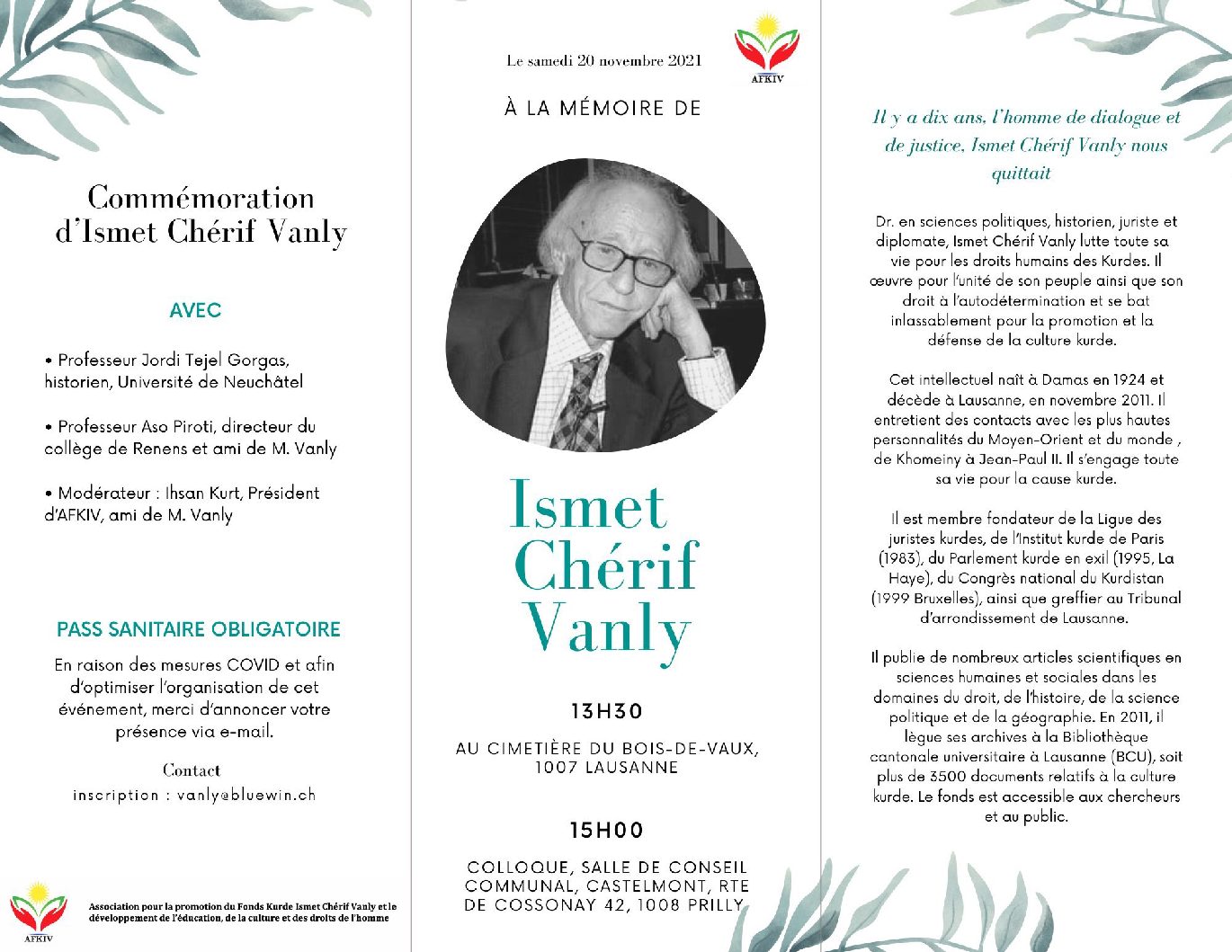 Commémoration d’Ismet Chérif Vanly